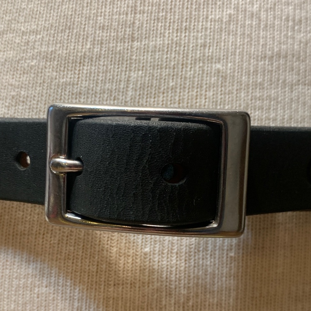 AMERICAN BENCH CRAFT BLACK FULL GRAIN LEATHER HANDCRAFTED BELT.